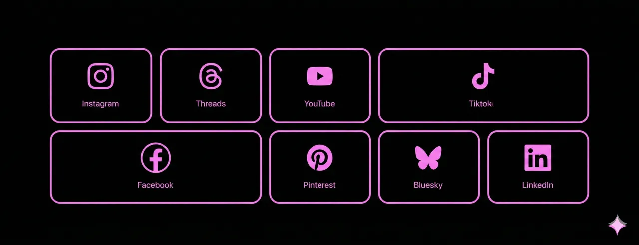 JoMoCo Social unified dashboard showing multiple platform channels